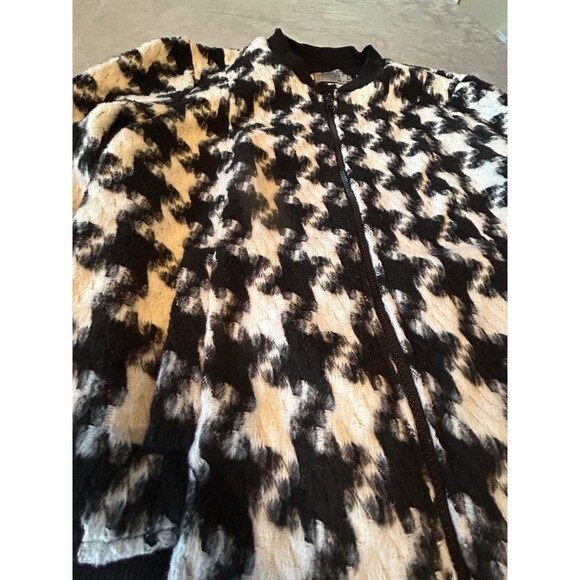 Ruff Hewn Grey black white Sweater Zip Up Women’s Size Large chic - Picture 4 of 9